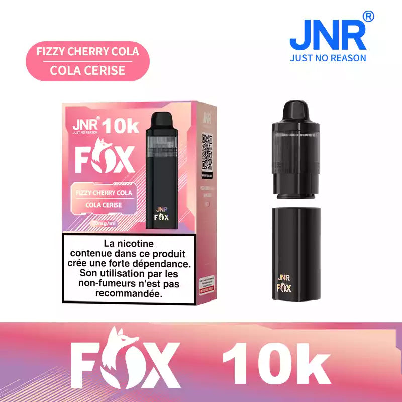 JNR FOX - Puff 10k Cola Cerise frais | 12 Deliquide JNR FOX - Puff 10k Cola Cerise frais | 12 Deliquide