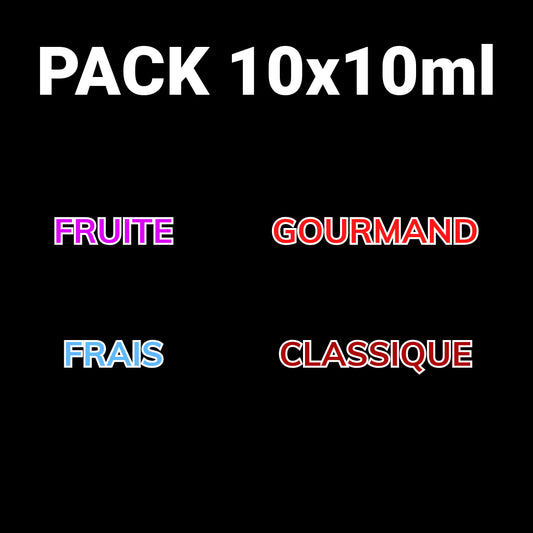 Pack découverte (10 e-liquides 10ml)