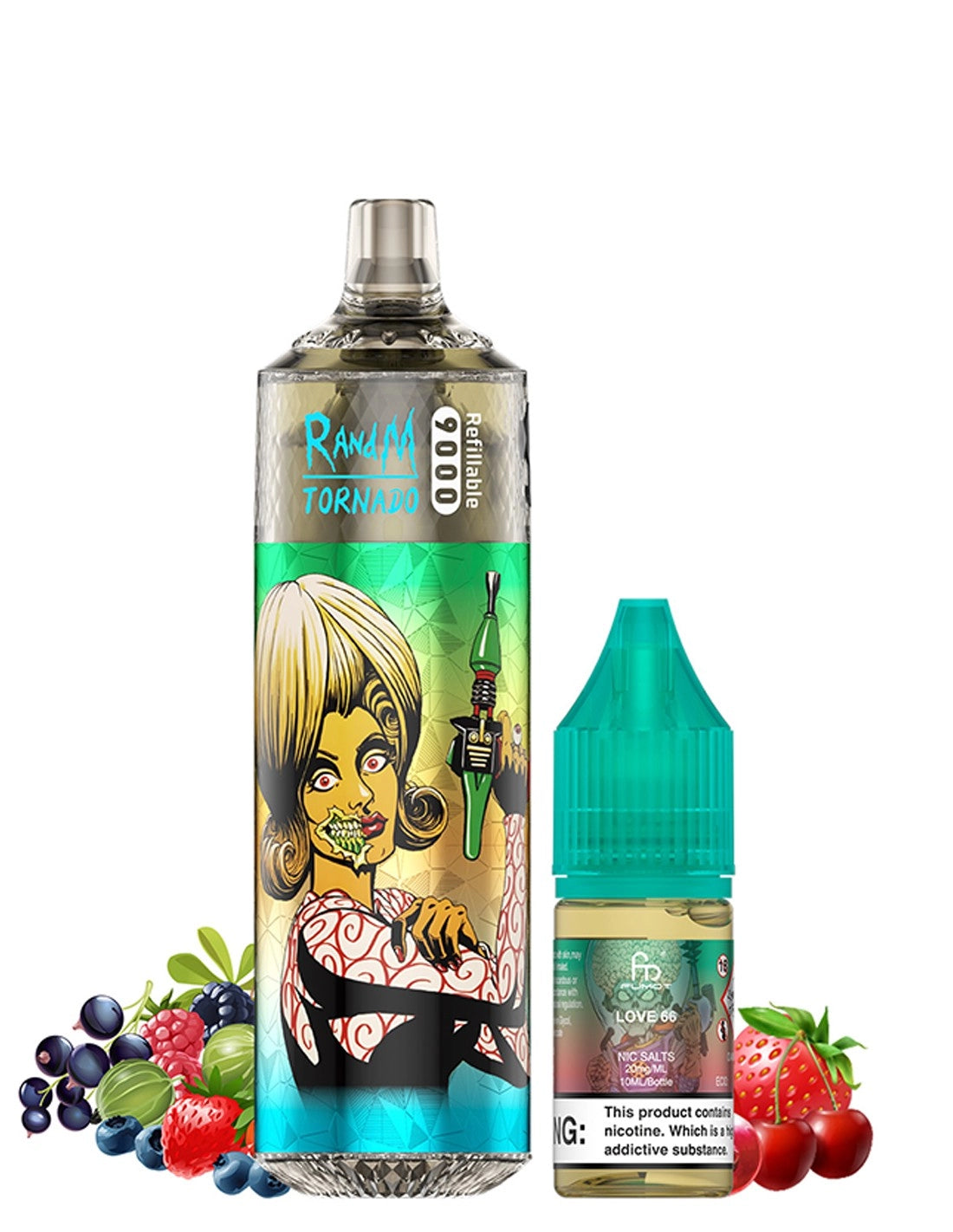 Puff 9k RandM Tornado rechargeable - Love 66