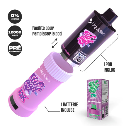 WPuff 12K - Kit Marshmallow (Batterie + 1 Pod)
