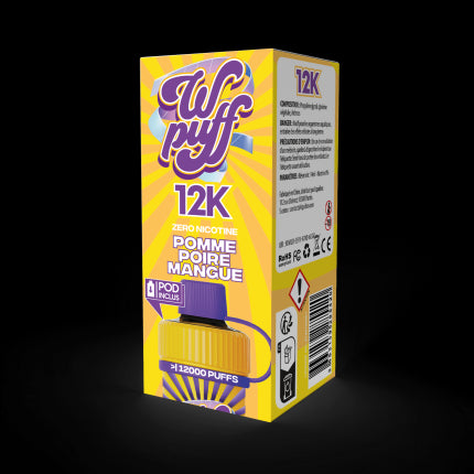 WPuff 12K - Kit Pomme Poire Mangue (Batterie + 1 Pod)