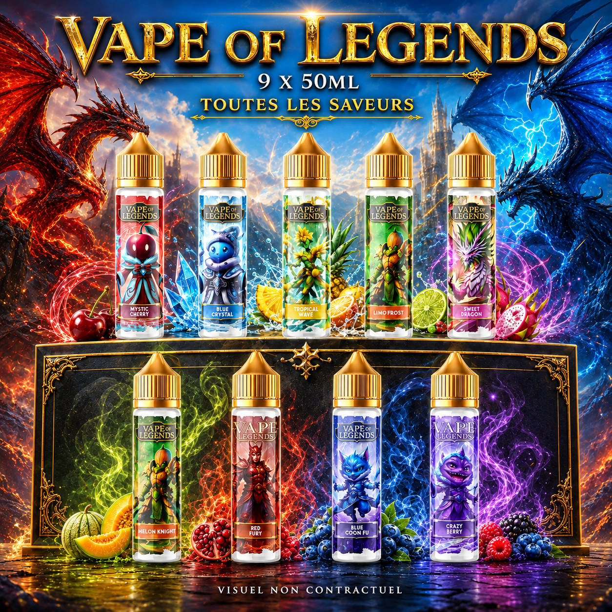 All Pack Vape Of Legends - 9x50ml