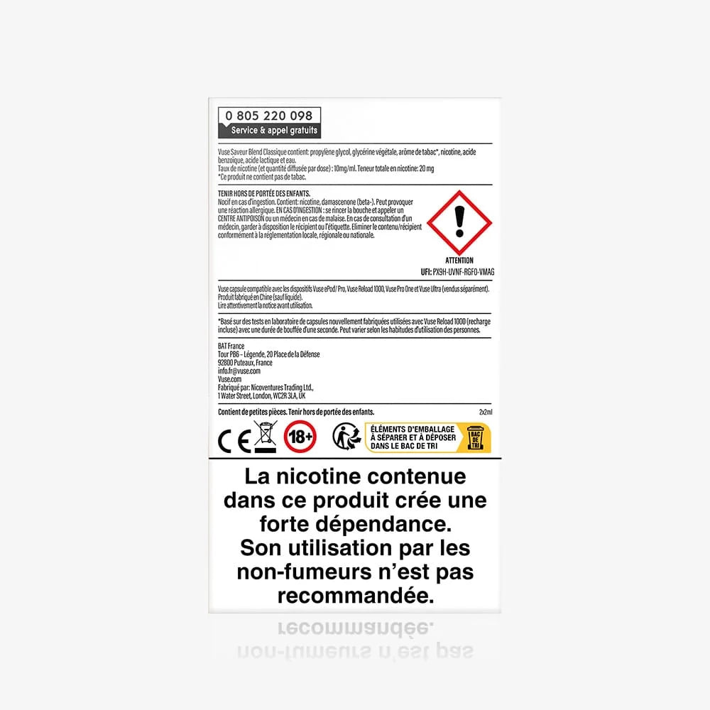 Recharges Vuse Blend Classique