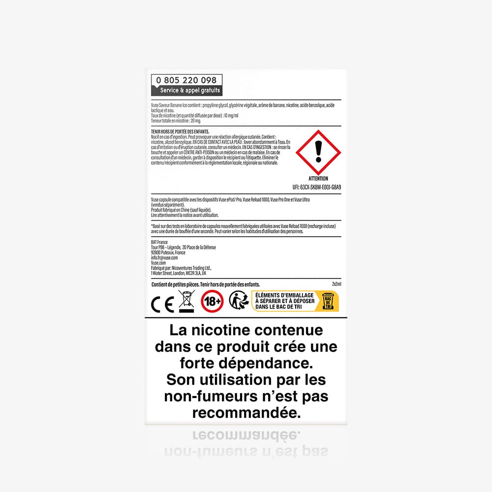 Recharges Vuse Banane Ice