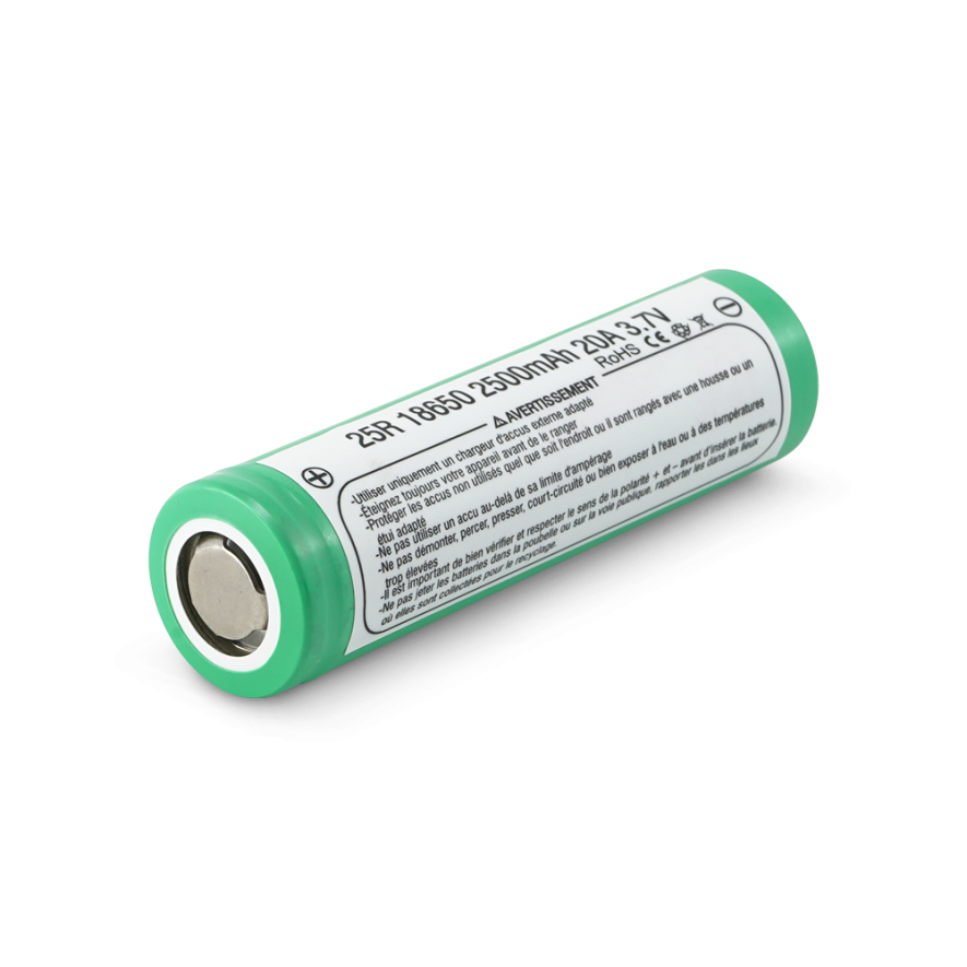 Accu Samsung INR18650-25R 2500 mAh 20 A au format 18650