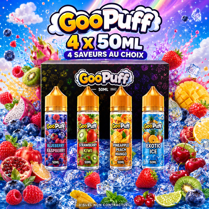 Pack 4 GooPuffs au choix - 4x50ml