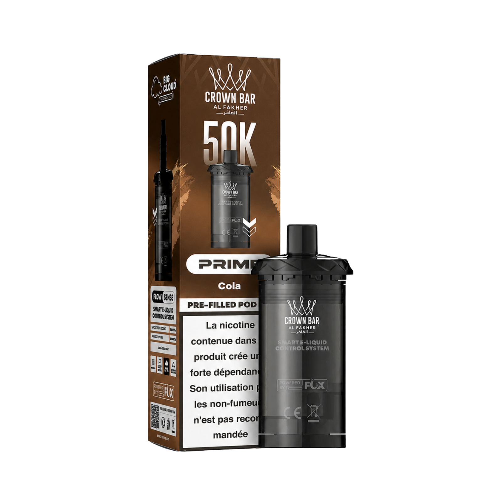 Cartouches Hyper Max Prime 50K Crown Bar Cola Al Fakher