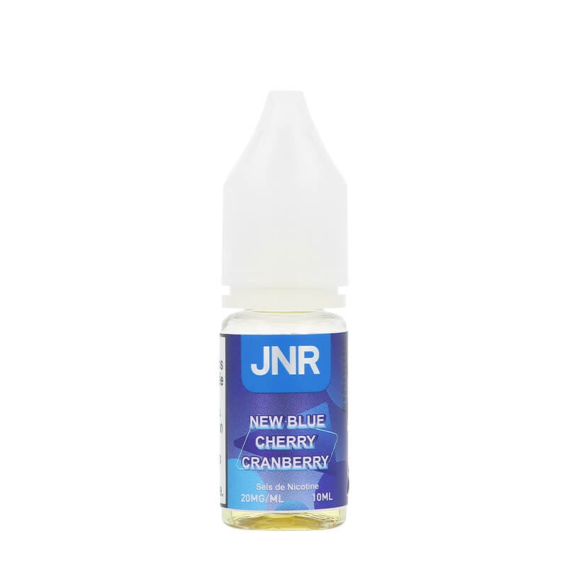 Flacon e-liquide New Blue Cherry Cranberry JNR 10 ml, sel de nicotine 20 mg/ml