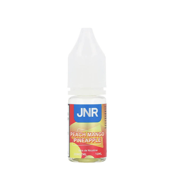 Flacon e-liquide Peach Mango Pineapple JNR 10 ml, sel de nicotine 20 mg/ml