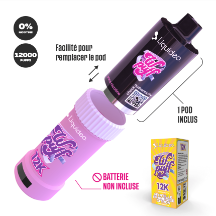 Pod Myrtille Framboise Citron - WPuff Pods 12K