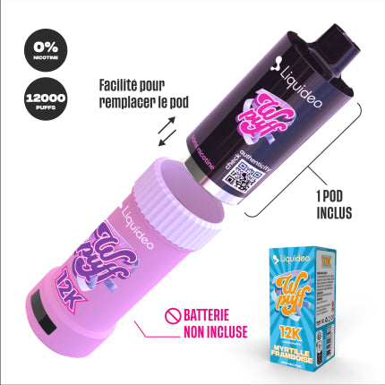 Pod Myrtille Framboise - WPuff Pods 12K