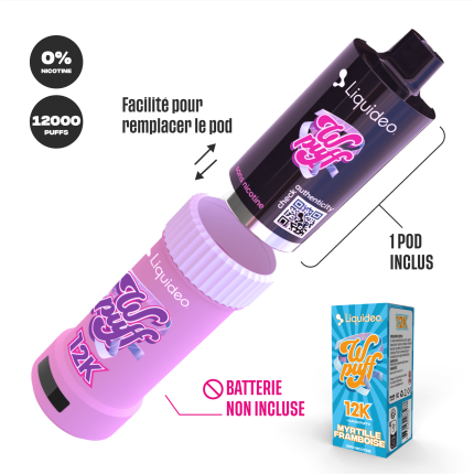 Pod Myrtille Framboise - WPuff Pods 12K