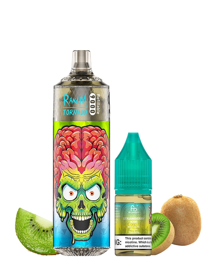 Puff 9k RandM Tornado rechargeable - Strawberry Kiwi