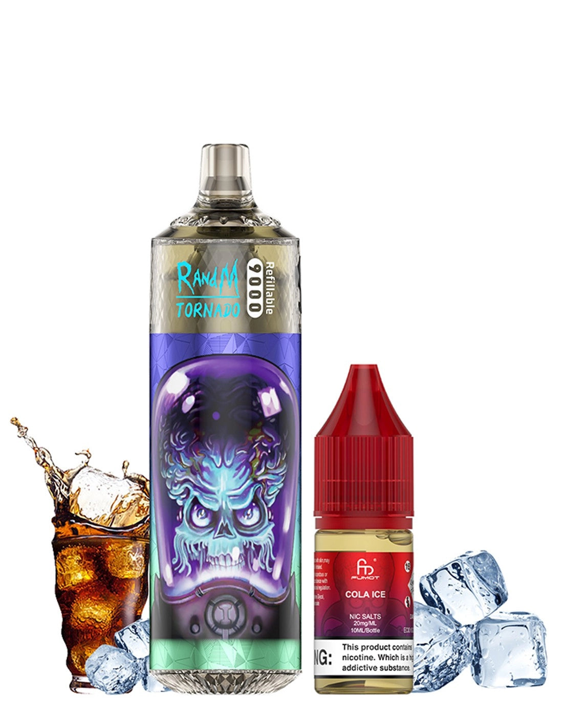 Puff 9k RandM Tornado rechargeable - Cola Ice