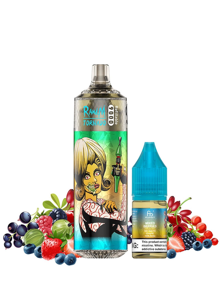 Puff 9k RandM Tornado rechargeable - Mixed Berries
