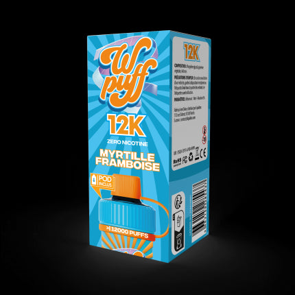 WPuff 12K - Kit Myrtille Framboise (Batterie + 1 Pod)