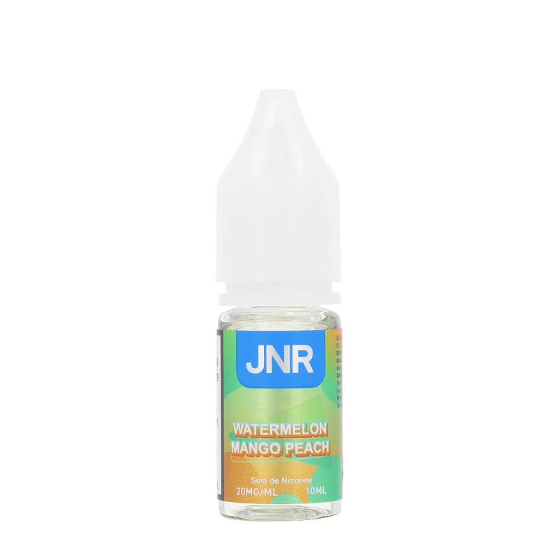 Flacon e-liquide Watermelon Mango Peach JNR 10 ml, sel de nicotine 20 mg/ml